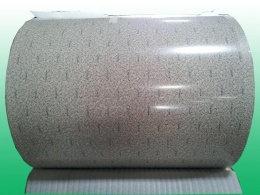 Wood and stone pattern coated aluminum coil